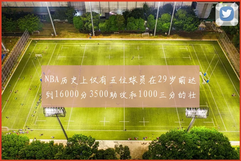 NBA历史上仅有五位球员在29岁前达到16000分3500助攻和1000三分的壮举